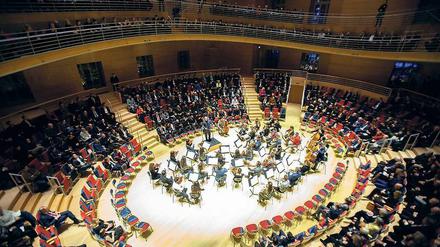 Vorgeschmack. Die Festakt-Gäste testen die Akustik des Saals. Das erste offizielle Konzert findet im März statt.