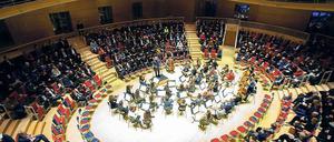 Vorgeschmack. Die Festakt-Gäste testen die Akustik des Saals. Das erste offizielle Konzert findet im März statt.