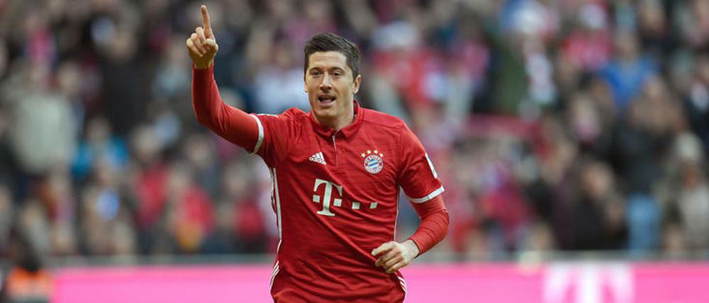 Jubelt weiter im Bayern-Trikot: Robert Lewandowski.