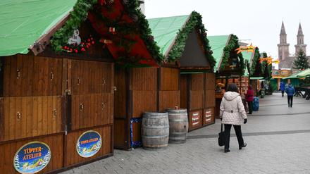 Der Weihnachtsmarkt in Ludwigshafen.