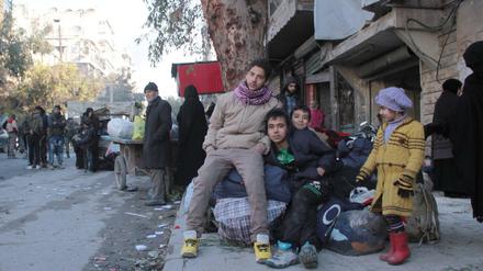 Warten auf sichere Flucht: Eingeschlossene in Aleppo.