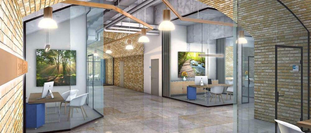 So plant Architektin Janine Washington vom Büro „Die Brücke“ das Foyer mit Beratungszimmern.