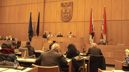 Die Bezirksverordnetenversammlung tagte im BVV-Saal des Rathauses.