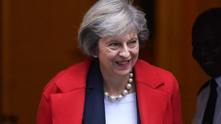 Die britische Premierministerin May am Mittwoch beim Verlassen ihres Amtssitzes in London.