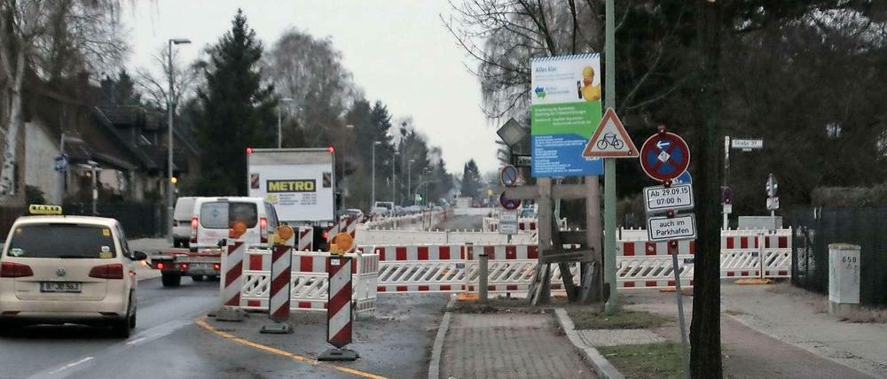 Seit gut einem Jahr ist der Seegefelder Weg eine Baustelle.
