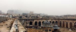 Die Ruine der Umayyadenmosche im Osten von Aleppo.