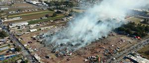 Komplett niedergebrannt: der Markt für Pyrotechnik in Tultepec, Mexiko.