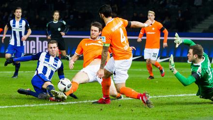 Hertha BSC dominierte die Partie gegen den Tabellenletzten aus Darmstadt.
