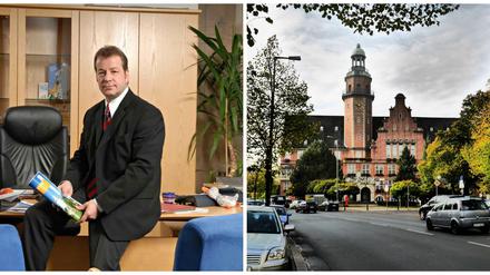 Der Bezirkschef und sein Rathaus.
