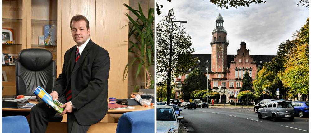 Der Bezirkschef und sein Rathaus.