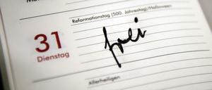 Der Reformationstag ist im Jahr 2017 ein bundesweiter Feiertag. 