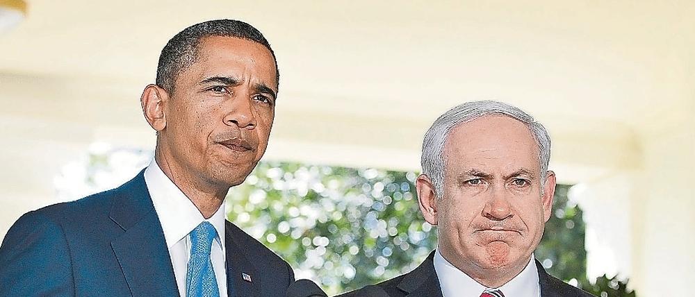 Zwei Staatsmänner, die sich zuletzt kaum ausstehen konnten: US-Präsident Barack Obama und der israelische Ministerpräsident Benjamin Netanjahu (rechts), hier im Jahr 2010 während einer Pressekonferenz im Weißen Haus in Washington. 
