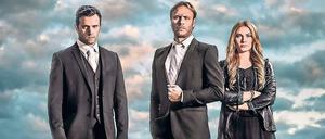 Notgemeinschaft. Oskar (Joel Spira, links), Lasse (Björn Bengtsson) und Jonna (Aliette Opheim) zwingt der Nachlass ihrer Mutter zusammen. Foto: Arte