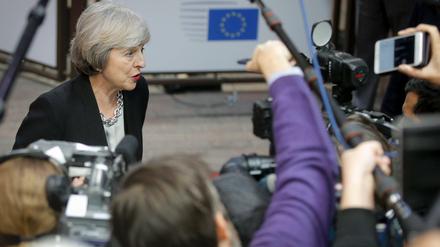 Die britische Regierungschefin Theresa May beim letzten EU-Gipfel in Brüssel. 