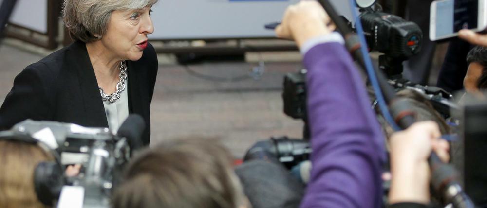Die britische Regierungschefin Theresa May beim letzten EU-Gipfel in Brüssel.