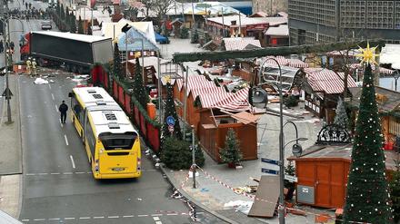 Der Berliner Breitscheidplatz am Morgen nach dem Anschlag