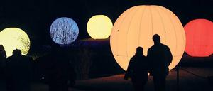 Alles ist erleuchtet. Das Lichtermeer des "Christmas Garden" im Botanischen Garten ist auch nach Weihnachten einen Besuch wert.