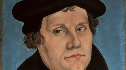 Martin Luther (1483-1546) auf einem Bild von Lucas Cranach dem Älteren. 