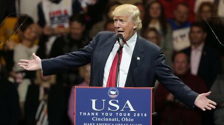 Donald Trump auf seiner 'USA Thank You Tour 2016'. 
