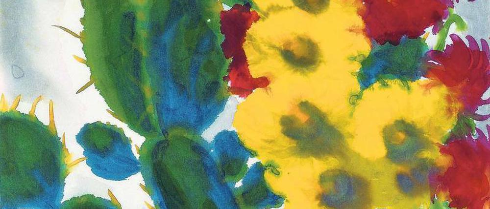 Farbstachel. Emil Nolde: Sommerblumen und Kakteen. 