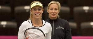 Nummer eins im Team und in der Tenniswelt. Angelique Kerber mit Bundestrainerin Barbara Rittner.