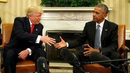Donald Trump und Barack Obama auf einem Archivbild.