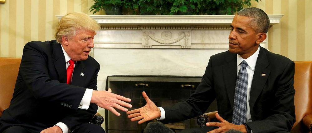 Donald Trump und Barack Obama auf einem Archivbild.