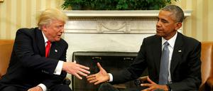 Donald Trump und Barack Obama auf einem Archivbild.