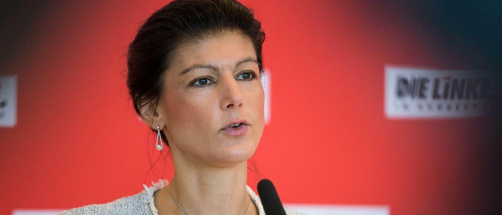 Sahra Wagenknecht, Vorsitzende der Linksfraktion und Spitzenkandidatin ihrer Partei bei der Bundestagswahl 2017