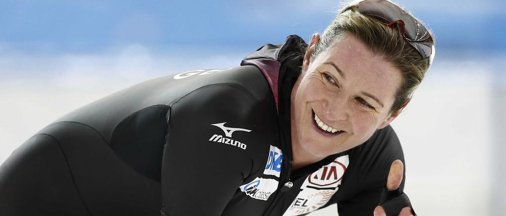 Gut lachen, gut laufen. Claudia Pechstein.