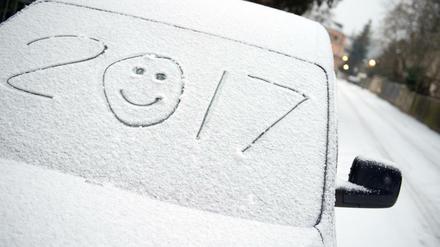 So sah's in Dresden aus. In Berlin blieb der Schnee nur am Stadtrand liegen - und das auch nur bis zum frühen Morgen.