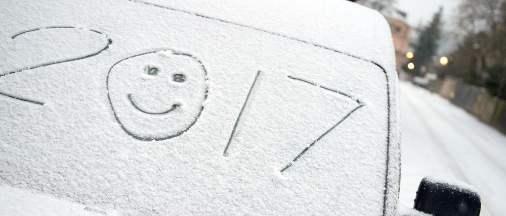 So sah's in Dresden aus. In Berlin blieb der Schnee nur am Stadtrand liegen - und das auch nur bis zum frühen Morgen.