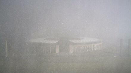 Ähm, ist da wer? Dieses Bild twitterten gerade die Stadionbetreiber des Olympiastadions in Berlin.