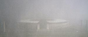 Ähm, ist da wer? Dieses Bild twitterten gerade die Stadionbetreiber des Olympiastadions in Berlin.