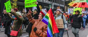 Demonstrationen gegen Trump nach seiner Wahl zum US-Präsidenten.