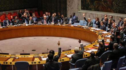 Einstimmig: Der UN-Sicherheitsrat nimmt die Syrien-Resolution an.