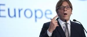 Der Fraktionschef der Liberalen im Europaparlament, Guy Verhofstadt.