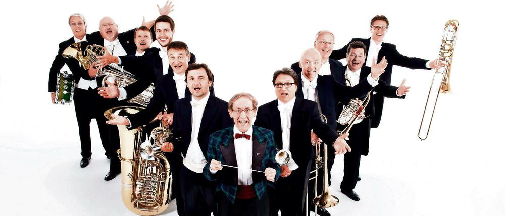 Gute gelaunt. Die Musiker von Blechschaden