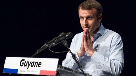 Der Chef der Bewegung "En marche!", Emmanuel Macron. 