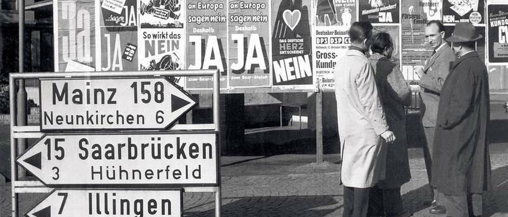 Am Scheideweg. 1955 stimmten die Saarländer über ihre Autonomie ab – und damit über die Orientierung Richtung Paris, oder: Bonn. 