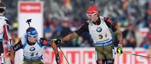 Simon Schempp (links) und Arnd Peiffer sind in dieser Saison bisher oft vorne dabei.