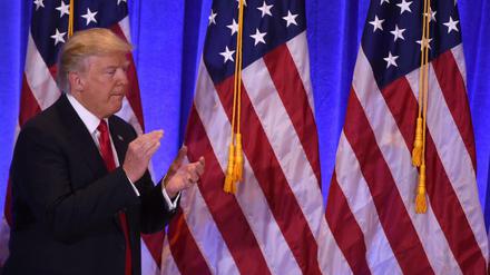 Donald Trump bei seiner Pressekonferenz.