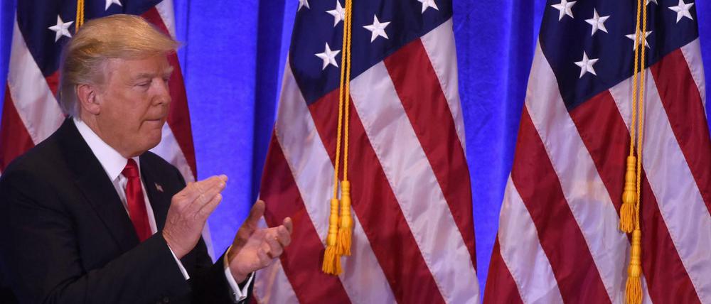 Donald Trump bei seiner Pressekonferenz.