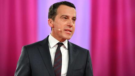 Österreichs Bundeskanzler Christian Kern bei seiner Grundsatzrede.