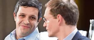 Raed Saleh (l) und Michael Müller. 