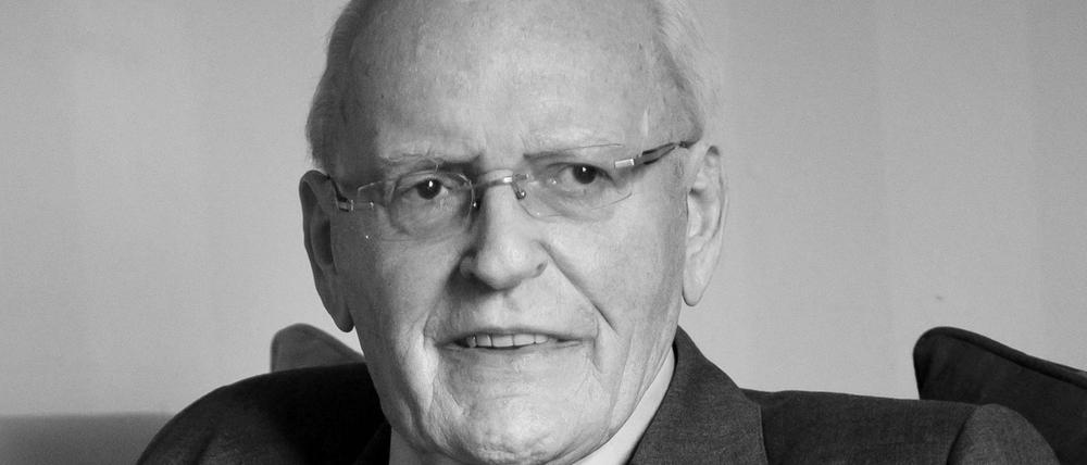 Alt-Bundespräsident Roman Herzog, aufgenommen im März 2015 auf der Götzenburg in Jagsthausen (Baden-Württemberg).