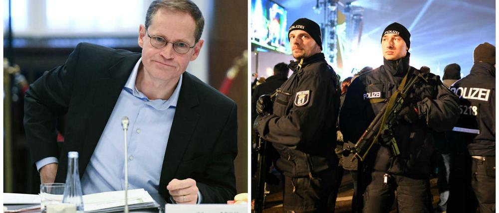 Mehr Waffen, mehr Schutzwesten. Michael Müller und die Sicherheit.