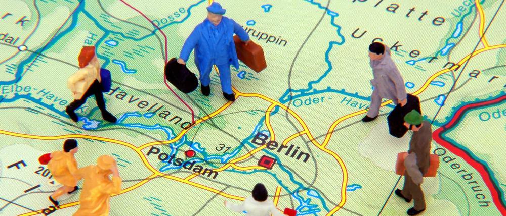 Berlin lockt: 183 000 neue Bewohner zog die Hauptstadt 2015 an - verlor aber auch 12 400 Menschen an das Land Brandenburg. 