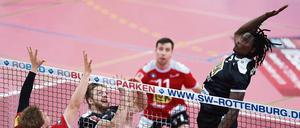 Szene aus der vergangenen Saison: Magloire Mayaula Nzeza setzt zum Angriffsschlag an.