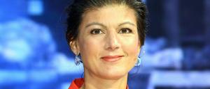 Will AfD-Wähler gewinnen. Sahra Wagenknecht, Fraktionsvorsitzende der Partei Die Linke im Bundestag. 